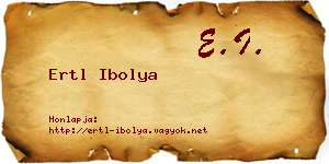 Ertl Ibolya névjegykártya