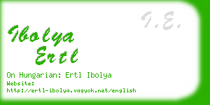 ibolya ertl business card
